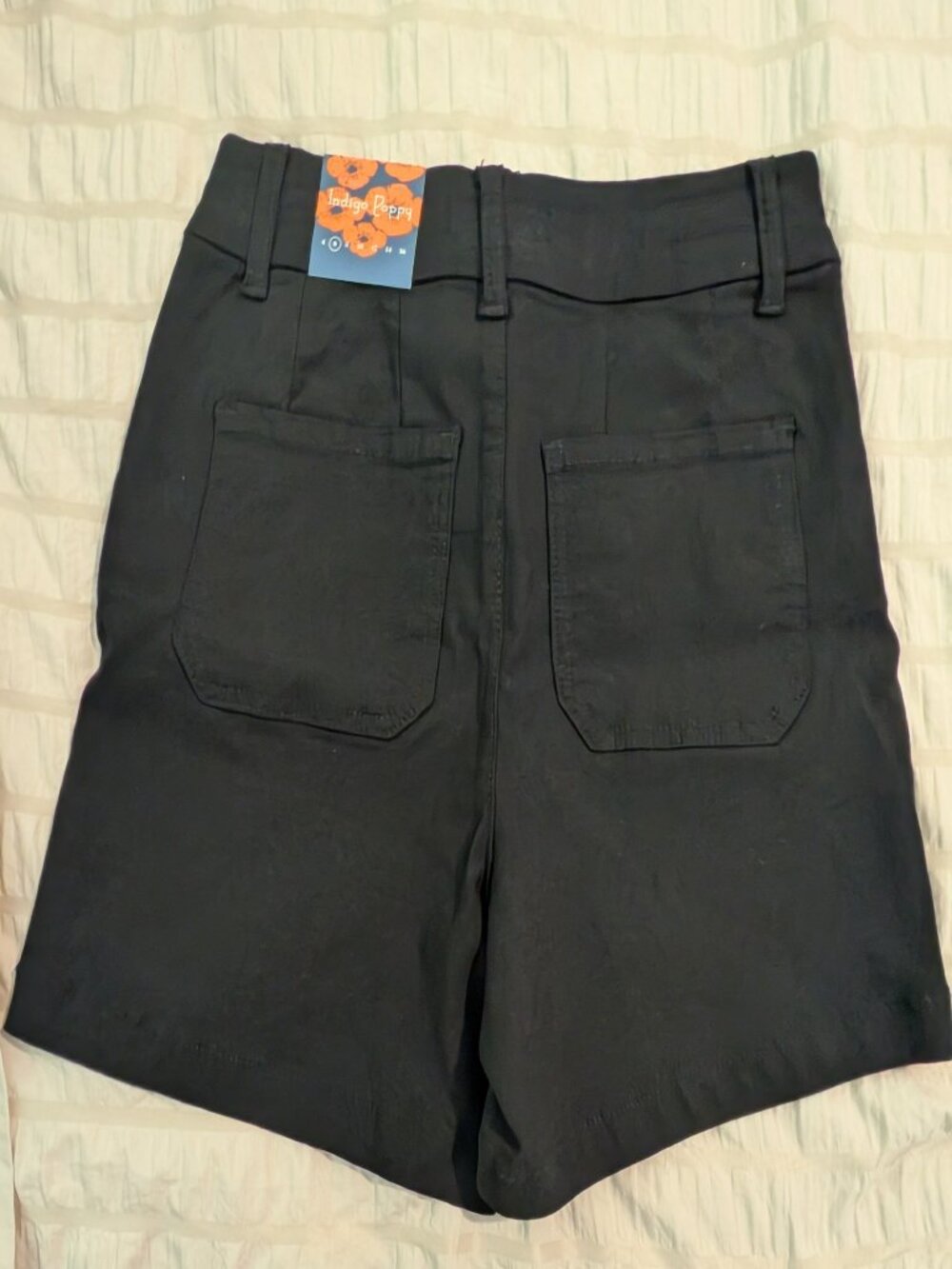 Indigo Poppy Black High-Waisted Sailor Shorts – Size 6 – New With Tags 🖤 - Picture 2 of 4